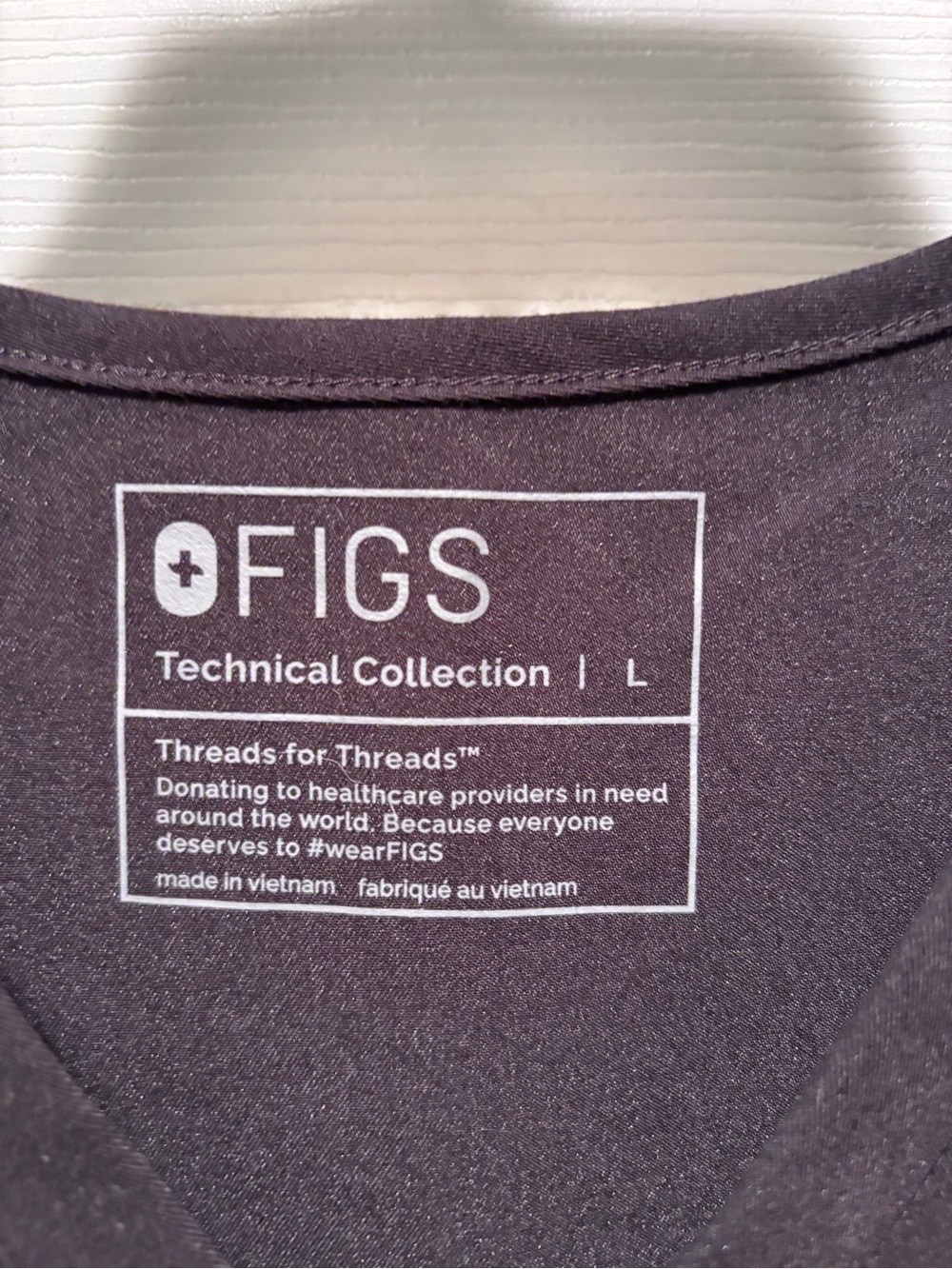 Figs Black Short Sleeve Scrub Top